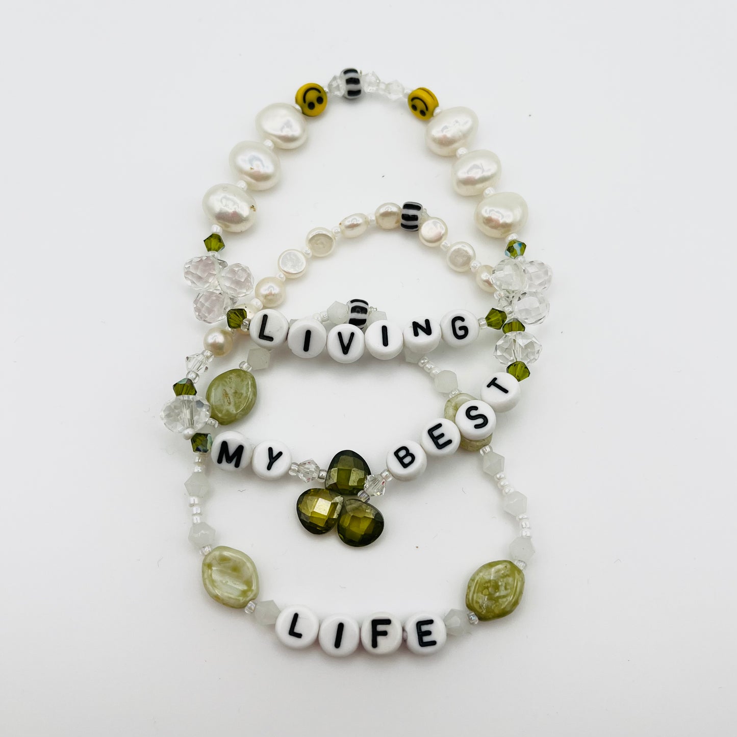 “Living my best life“ Bracelet Trio
