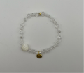Flower and charm bracelet
