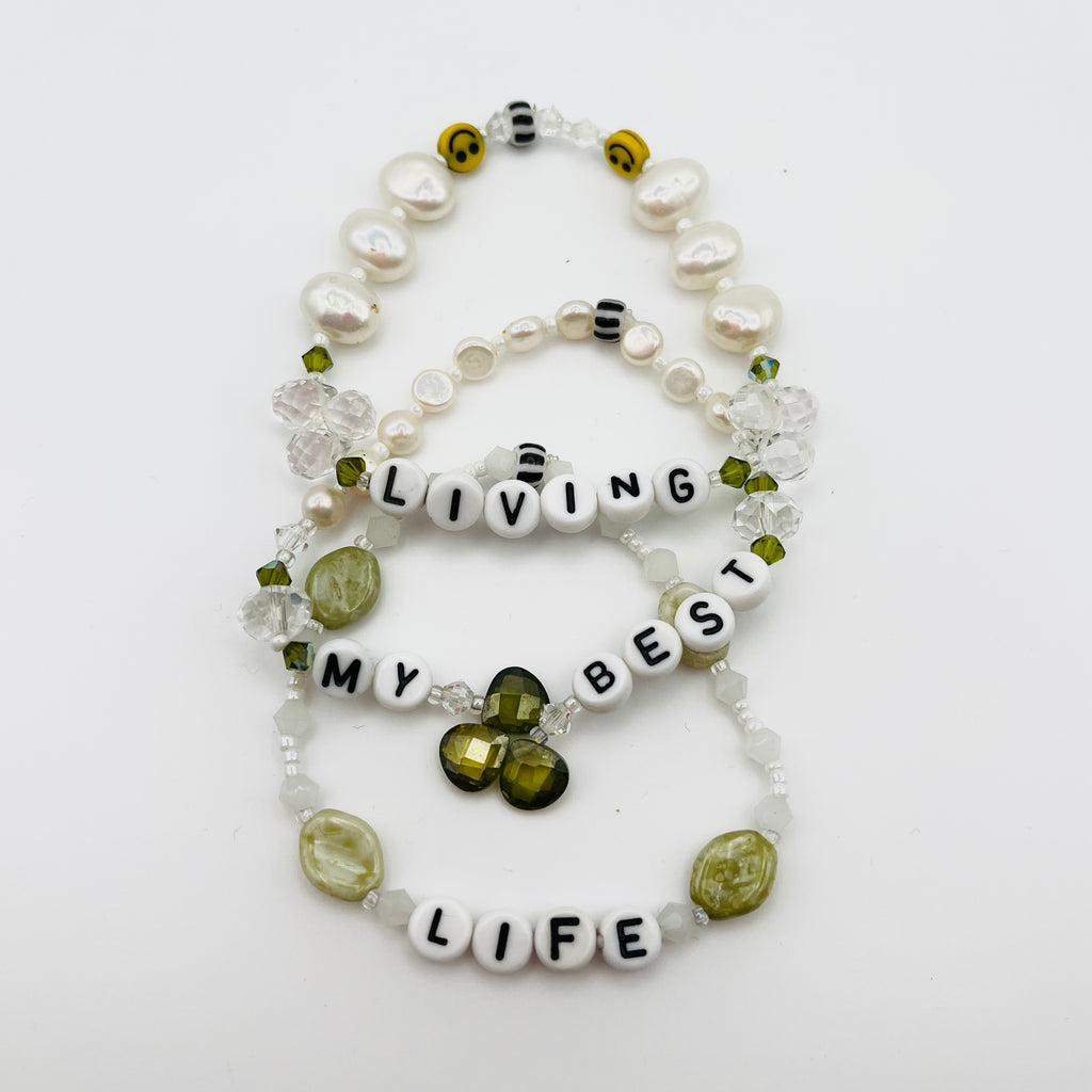 “Living my best life“ Bracelet Trio